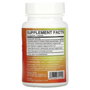 Thực phẩm bổ sung Eclectic Institute Freeze Dried Fresh Parafight 350 mg 45 Veg Caps 023363324101