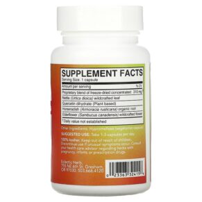 Thực phẩm bổ sung Eclectic Institute Freeze-Dried Fresh Sinus Support 310 mg 45 Veg Caps 023363324156