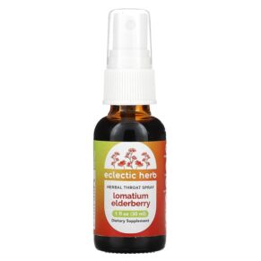 Thực phẩm chức năng Eclectic Institute Herbal Throat Spray Lomatium Elderberry 1 fl oz (30 ml) 023363221158