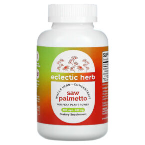 Thực phẩm chức năng Eclectic Institute Whole Herb Concentrate Saw Palmetto 600 mg 240 Caps 023363302505