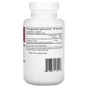 Thực phẩm bổ sung Ecological Formulas Allithiamine (Vitamin B1) 50 mg 250 Capsules 696859131097