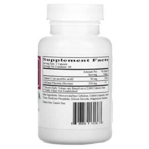 Thực phẩm bổ sung Ecological Formulas Placenta 60 Capsules 696859131363