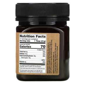 Thực phẩm bổ sung Egmont Honey Multifloral Manuka Honey Raw And Unpasteurized MGO 100+ 8.82 oz (250 g) 9421034911253