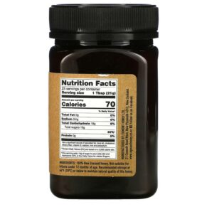 Thực phẩm bổ sung Egmont Honey Multifloral Manuka Honey Raw And Unpasteurized MGO 50+ 17.6 oz (500 g) 9421034910539