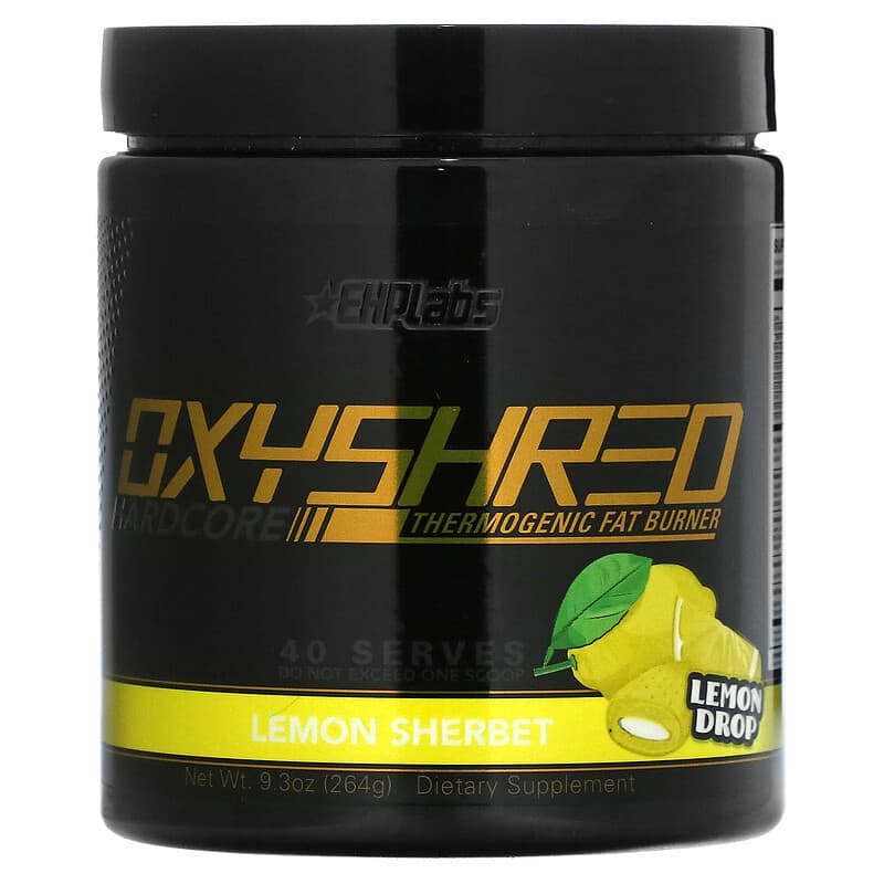 EHP Labs OxyShred Hardcore Thermogenic Fat Burner Lemon Sherbet 9.3 oz (264 g) 8 Thực phẩm chức năng EHP Labs OxyShred Hardcore Thermogenic Fat Burner Lemon Sherbet 9.3 oz (264 g) 850006815210
