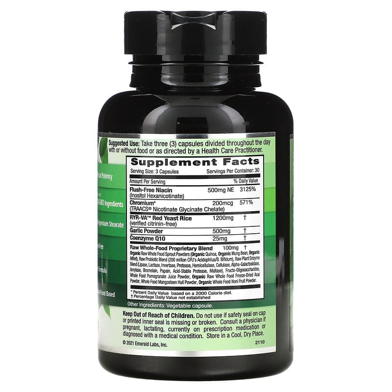 Emerald Laboratories Cholesterol Health 90 Vegetable Caps 2 Thực phẩm bổ sung Emerald Laboratories Cholesterol Health 90 Vegetable Caps 743650002252