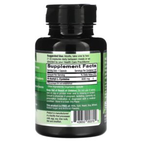 Thực phẩm bổ sung Emerald Laboratories NAC Vegan 600 mg 60 Vegetable Caps 743650003709
