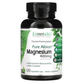 Thực phẩm chức năng Emerald Laboratories Pure Albion Magnesium 100 mg 120 Vegetable Caps 743650003525