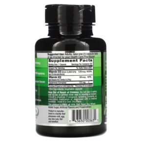 Thực phẩm bổ sung Emerald Laboratories Vitamin D3 + K2 60 Vegetable Caps 743650003631