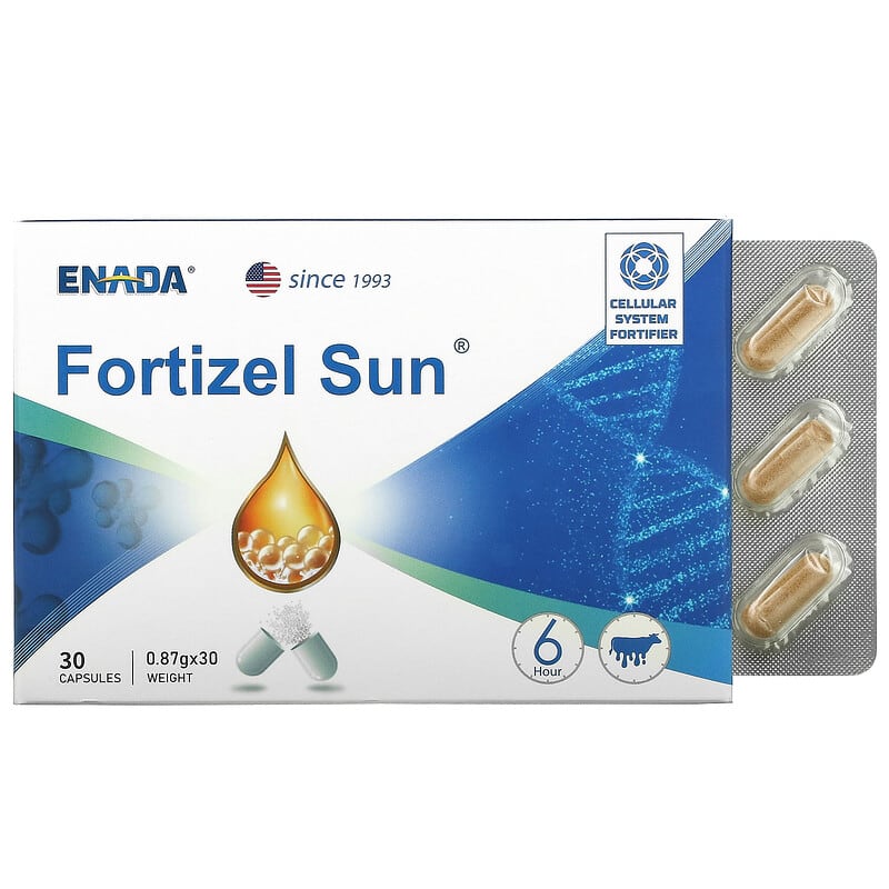 ENADA Fortizel Sun Cellular System Fortifier 30 Capsules 8 Thực phẩm chức năng ENADA Fortizel Sun Cellular System Fortifier 30 Capsules 185355002005