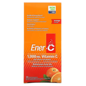 Thực phẩm bổ sung Ener-C Vitamin C Multivitamin Drink Mix Orange 1.000 mg 30 Packets 0.3 oz (8.67 g) Each 873024001007
