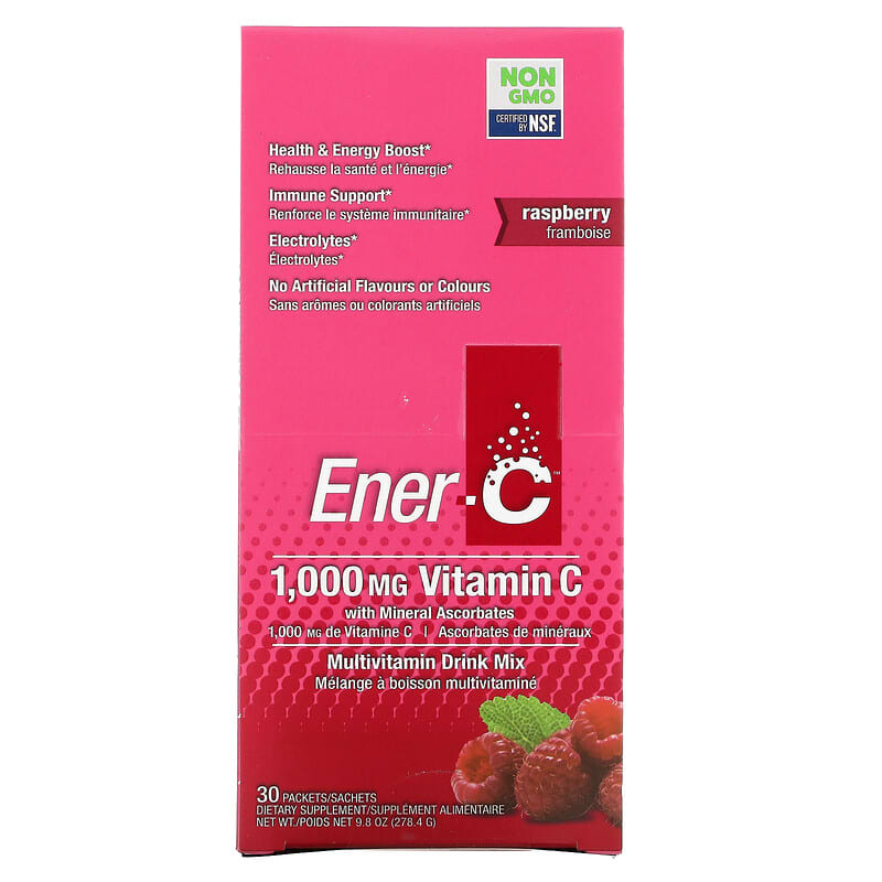 Ener-C Vitamin C Multivitamin Drink Mix Raspberry 30 Packets 9.8 oz (278.4 g) 8 Thực phẩm chức năng Ener-C Vitamin C Multivitamin Drink Mix Raspberry 30 Packets 9.8 oz (278.4 g) 873024001021