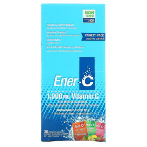 Thực phẩm chức năng Ener-C Vitamin C Multivitamin Drink Mix Variety Pack 1.000 mg 30 Packets 9.9 oz (282.9 g) 873024001045