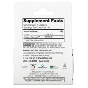 Thực phẩm bổ sung Enzymedica DairyAssist 30 Capsules 670480140505