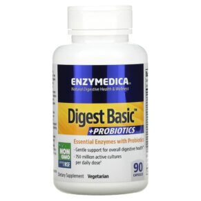 Thực phẩm chức năng Enzymedica Digest Basic + Probiotics 90 Capsules 670480130513