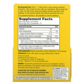 Enzymedica Heartburn Soothe Vanilla-Orange 42 Relief Chews 3 Thực phẩm bổ sung Enzymedica Heartburn Soothe Vanilla-Orange 42 Relief Chews 670480100301