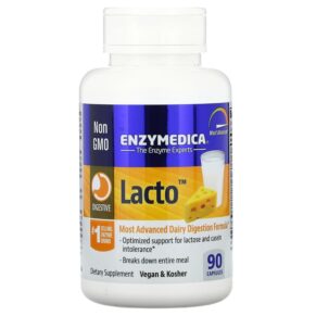 Thực phẩm chức năng Enzymedica Lacto Most Advanced Dairy Digestion Formula 90 Capsules 670480241219