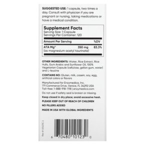 Enzymedica Magnesium Mind 120 Capsules 3 Thực phẩm bổ sung Enzymedica Magnesium Mind 120 Capsules 670480101230