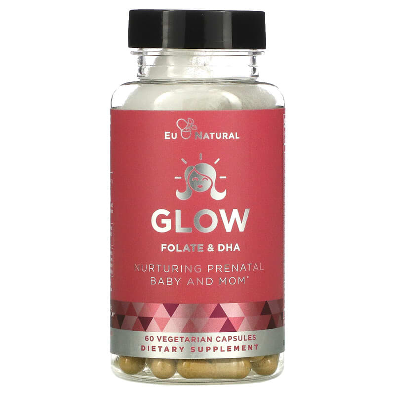 Eu Natural Glow Folate & DHA 60 Vegetarian Capsules 8 Thực phẩm chức năng Eu Natural Glow Folate & DHA 60 Vegetarian Capsules 855244008219