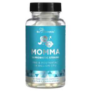 Thực phẩm chức năng Eu Natural Momma 18 Probiotic Strains 14 Billion CFU 30 Vegetarian Capsules 855244008226