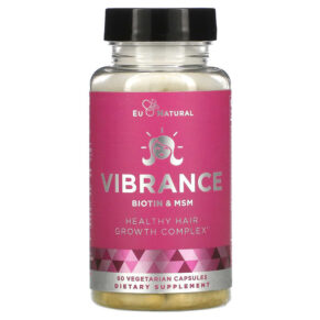 Thực phẩm chức năng Eu Natural Vibrance Biotin & MSM 60 Vegetarian Capsules 855244008073