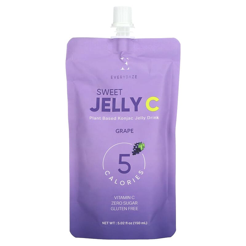 Everydaze Sweet Jelly C Plant Based Konjac Jelly Drink Grape 5.02 fl oz (150 ml) 8 Thực phẩm chức năng Everydaze Sweet Jelly C Plant Based Konjac Jelly Drink Grape 5.02 fl oz (150 ml) 8809432534013