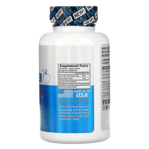 Thực phẩm bổ sung EVLution Nutrition Apple Cider Vinegar 60 Veggie Capsules 818901021082