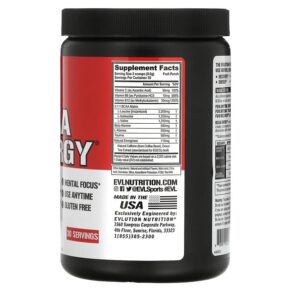 EVLution Nutrition BCAA ENERGY Fruit Punch 10.16 oz (288 g) 3 Thực phẩm bổ sung EVLution Nutrition BCAA ENERGY Fruit Punch 10.16 oz (288 g) 818901020023