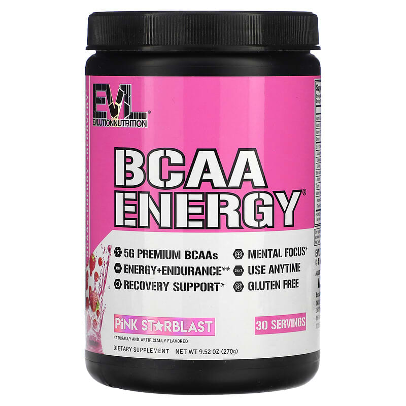 EVLution Nutrition BCAA ENERGY Pink Starblast 9.52 oz (270 g) 8 Thực phẩm chức năng EVLution Nutrition BCAA ENERGY Pink Starblast 9.52 oz (270 g) 818901021945