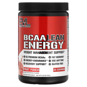 Thực phẩm chức năng EVLution Nutrition BCAA LEAN ENERGY Fruit Punch 11.32 oz (321 g) 710051864161