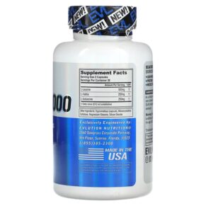 Thực phẩm bổ sung EVLution Nutrition BCAA1000 500 mg 60 Veggie Capsules 818901028005