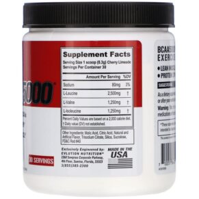 Thực phẩm bổ sung EVLution Nutrition BCAA5000 Cherry Limeade 8.78 oz (249 g) 710051864352