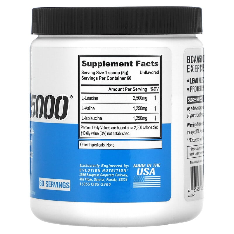 EVLution Nutrition BCAA5000 Unflavored 10.58 oz (300 g) 2 Thực phẩm bổ sung EVLution Nutrition BCAA5000 Unflavored 10.58 oz (300 g) 685450087513