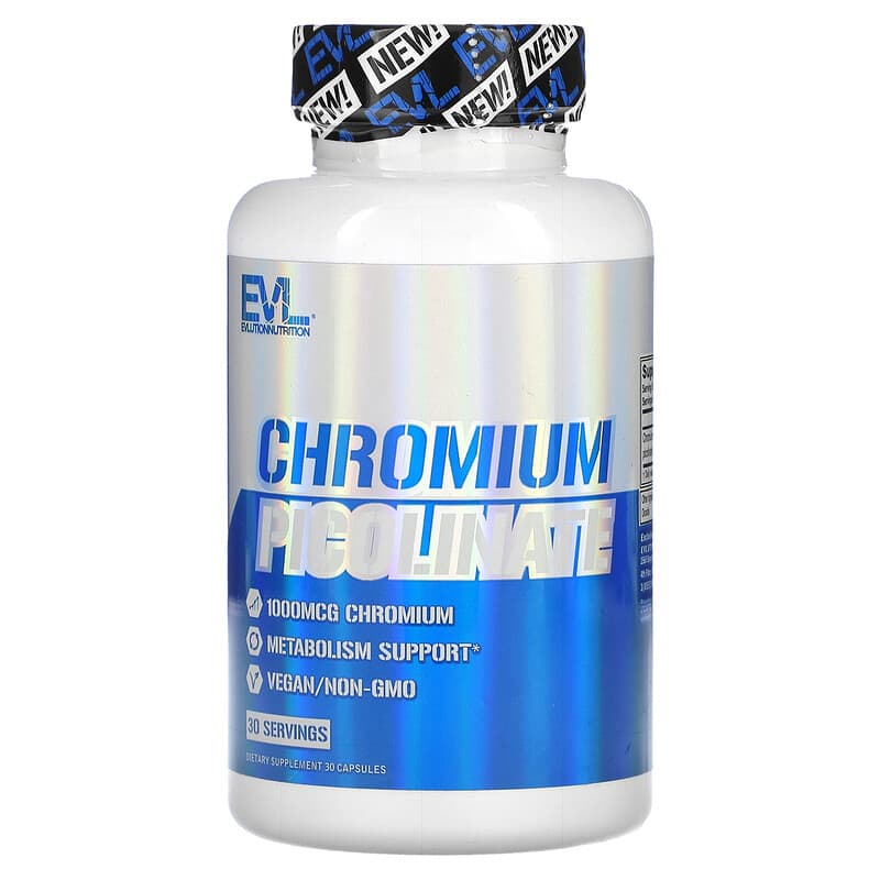 EVLution Nutrition Chromium Picolinate 1.000 mcg 30 Capsules 8 Thực phẩm chức năng EVLution Nutrition Chromium Picolinate 1.000 mcg 30 Capsules 818901027763