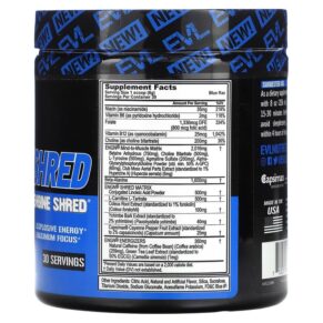 Thực phẩm bổ sung EVLution Nutrition ENGN Shred Pre-Workout Engine Shred Blue Raz 8.1 oz (231 g) 710051864123