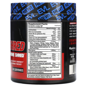 Thực phẩm bổ sung EVLution Nutrition ENGN Shred Pre-Workout Engine Shred Fruit Punch 8.4 oz (237 g) 710051864147