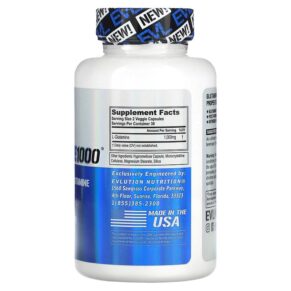 Thực phẩm bổ sung EVLution Nutrition Glutamine 1000 60 Veggie Capsules 818901028012