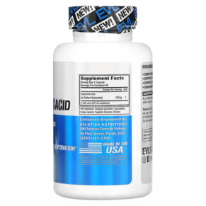 Thực phẩm bổ sung EVLution Nutrition Hyaluronic Acid 200 mg 30 Veggie Capsules 818901028128