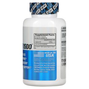 Thực phẩm bổ sung EVLution Nutrition L-Arginine1500 100 Capsules 818901021679