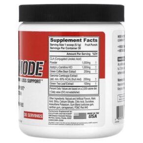 Thực phẩm bổ sung EVLution Nutrition LeanMode Stimulant Free Weight Loss Support Fruit Punch 5.40 oz (153 g) 685450088039