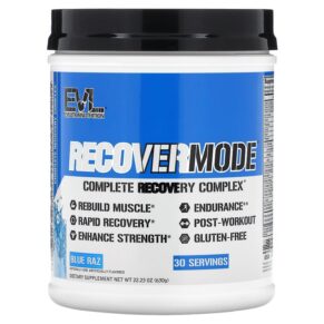 Thực phẩm chức năng EVLution Nutrition RECOVERMODE Complete Recovery Complex Blue Raz 22.23 oz (630 g) 710051864512