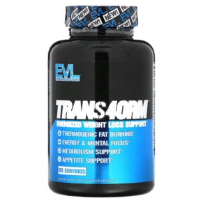 Thực phẩm chức năng EVLution Nutrition Trans4orm Energized Weight Loss Support 120 Veggie Capsules 682055551616