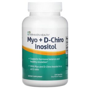 Thực phẩm chức năng Fairhaven Health Myo + D-Chiro Inositol 120 Capsules 896593002275