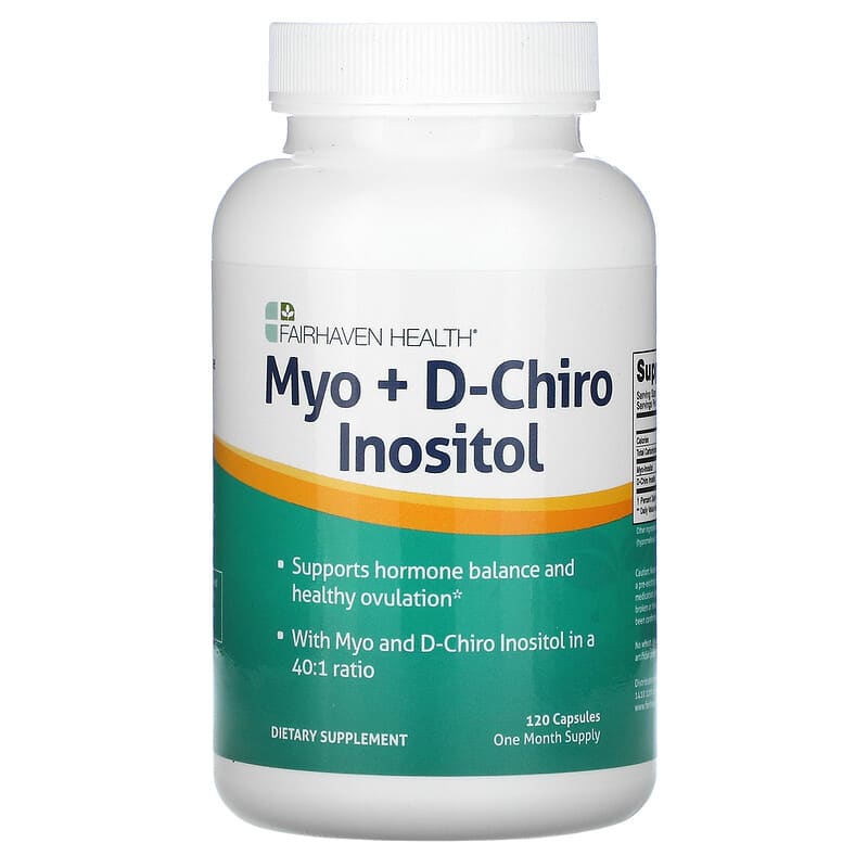 Fairhaven Health Myo + D-Chiro Inositol 120 Capsules 8 Thực phẩm chức năng Fairhaven Health Myo + D-Chiro Inositol 120 Capsules 896593002275