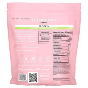 Thực phẩm bổ sung Flat Tummy Fitness Protein Drink Mix Probiotics & Digestive Enzymes Natural Chocolate 18.27 oz (518 g) 811909032999