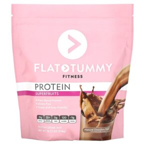 Thực phẩm chức năng Flat Tummy Fitness Protein Drink Mix Superfruits Natural Chocolate 18.27 oz (518 g) 811909033002