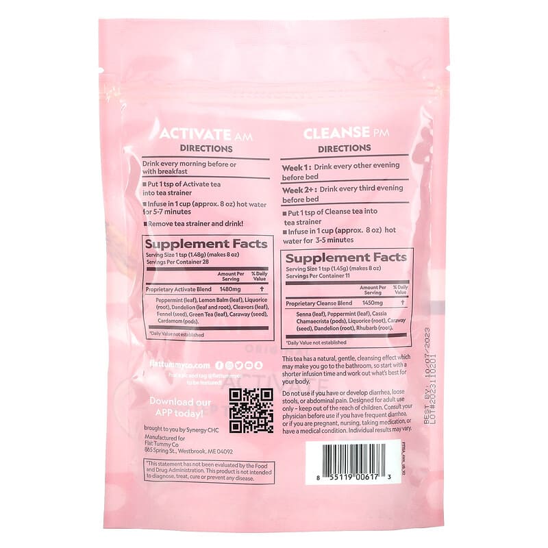 Flat Tummy Tea 4 Week Cleanse Original 2.01 oz (57 g) 2 Thực phẩm bổ sung Flat Tummy Tea 4 Week Cleanse Original 2.01 oz (57 g) 855119006173