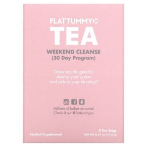 Thực phẩm chức năng Flat Tummy Weekend Cleanse 30 Day Program 8 Tea Bags 0.05 oz (1.45 g) Each 855119006531
