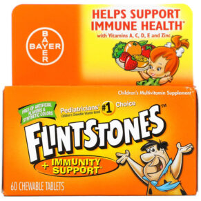 Thực phẩm chức năng Flintstones Children's Multivitamin Supplement + Immunity Support Fruit 60 Chewable Tablets 016500086192