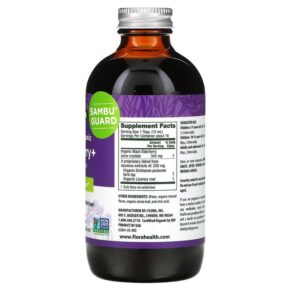 Thực phẩm bổ sung Flora Certified Organic Elderberry+ with Echinacea Immune Support 8.5 fl oz (250 ml) 061998628041